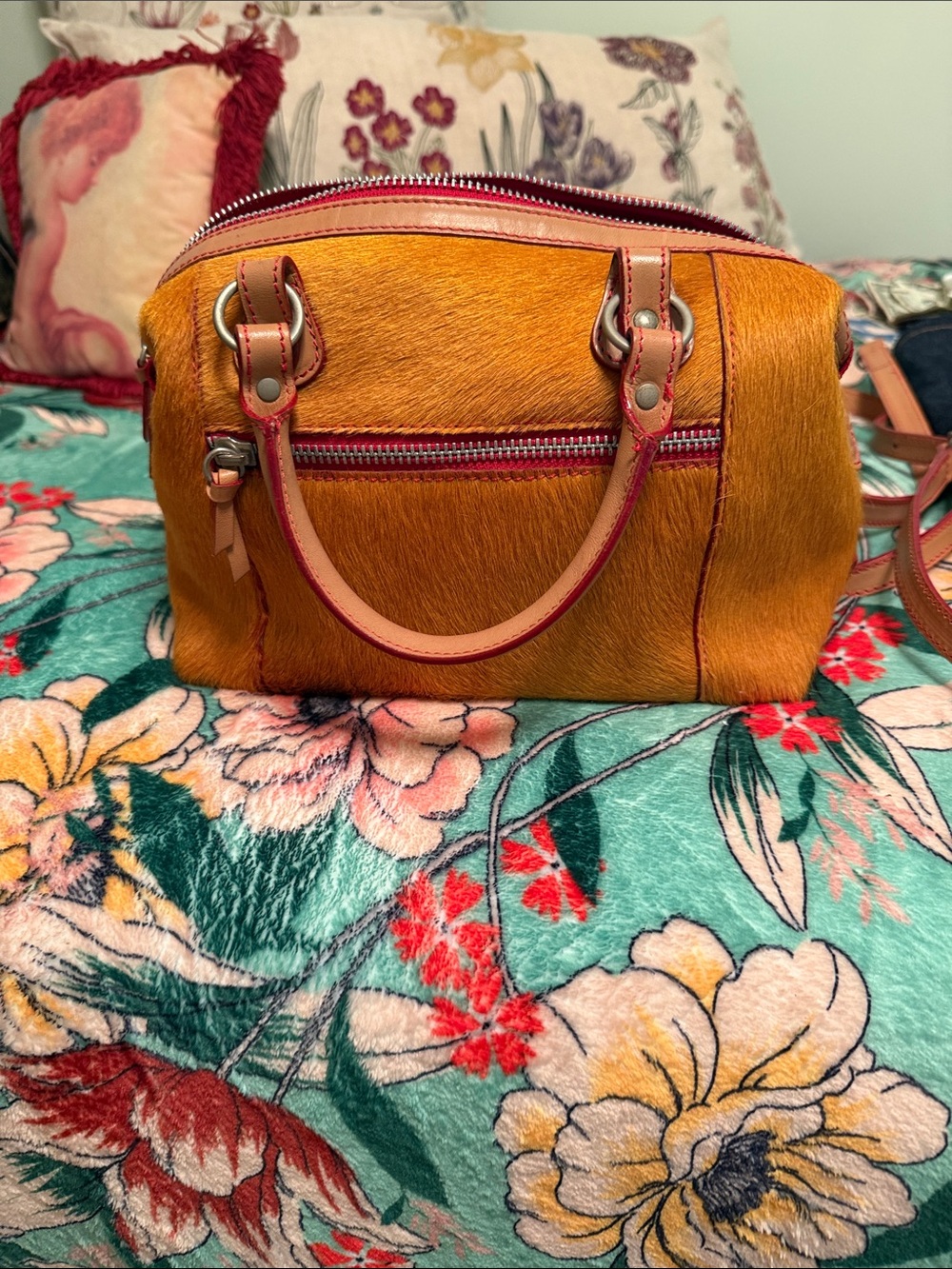 Dooney and Bourke pony HAIR small handbag with strap